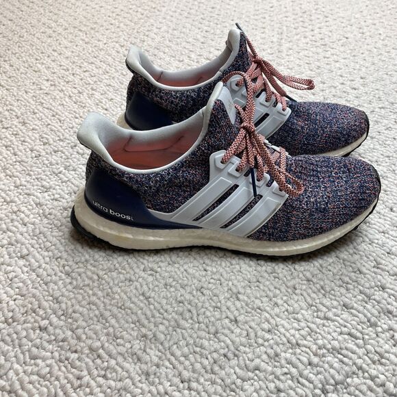 Adidas Blue Multicolor Ultra Boost 4.0 (BB6148) Women's Running Shoes Size 9 - Picture 1 of 16